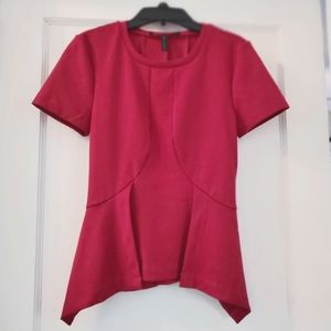 BCBG MaxAzria Structured Top in Berry